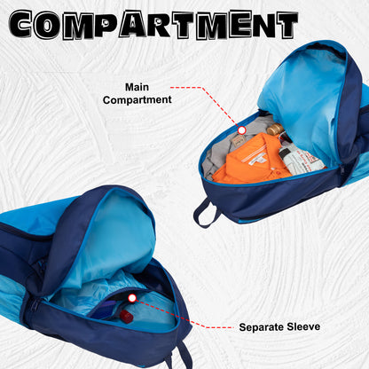 Strike Navy Blue 32L Football Basketball Volleyball Kitbag Shoe Ball Separate Pockets Equipment Bag Backpack| Soccer Bag| Boys Kids Adult Men| Mesh Shoe Ball Pocket| Bottle Holder| Easy Access Pocket Visit the WHACKK Store (Copy)