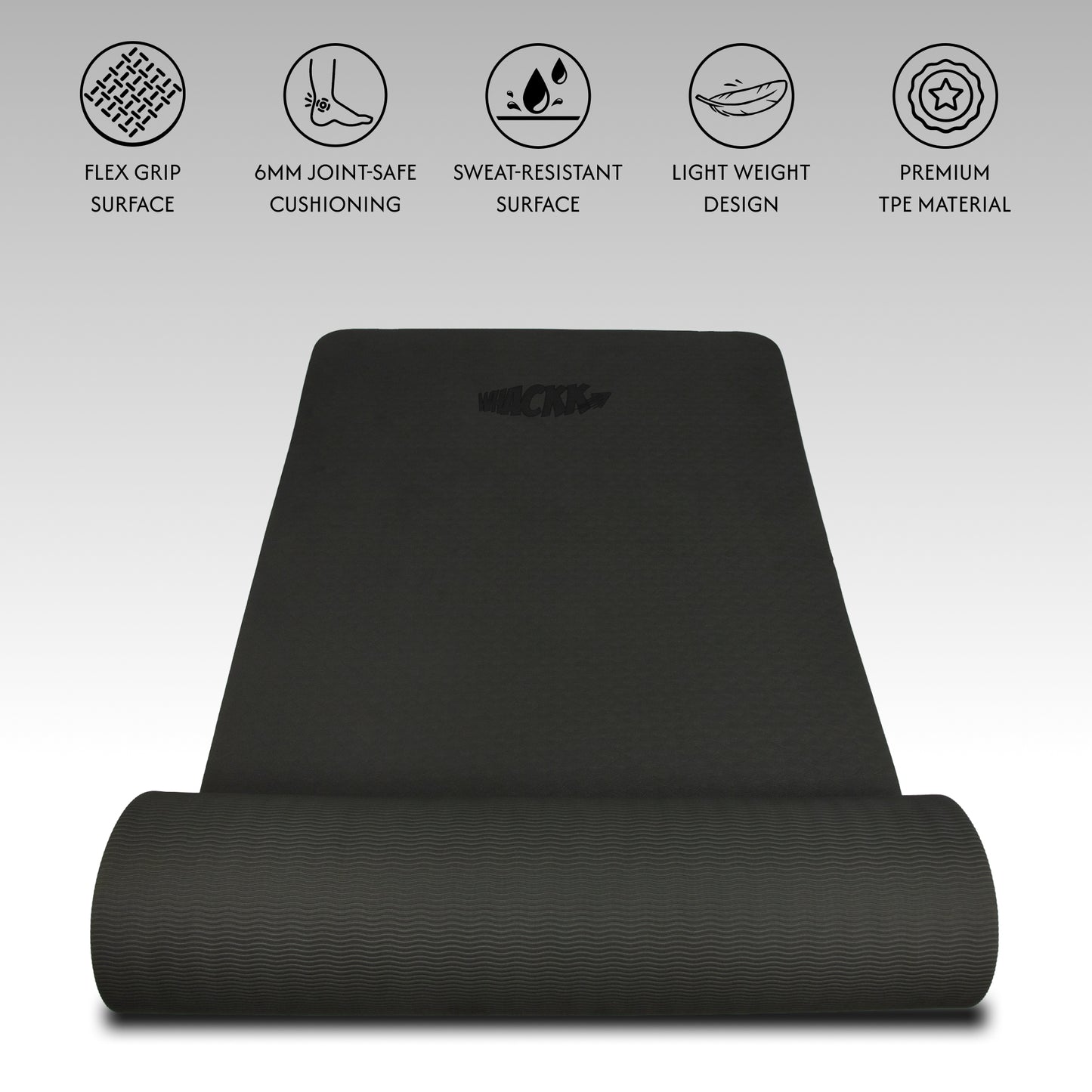 Alignment Yoga Mat in Gray 6mm