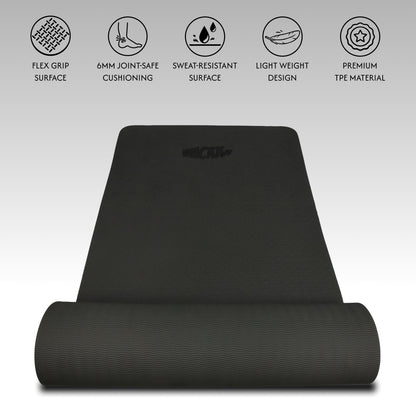 Alignment Yoga Mat in Gray 6mm