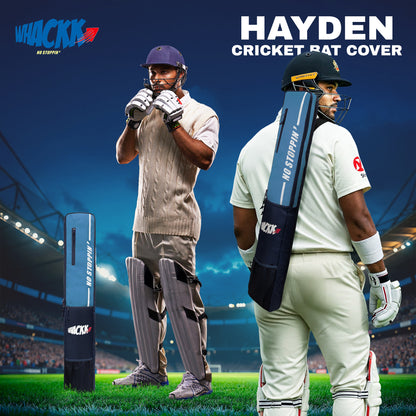 Hayden Blue Cricket Bat Cover Polyester Material, Premium Full Size Cover for Wooden and Plastic Bats with Heavy Duty Stitched Strap