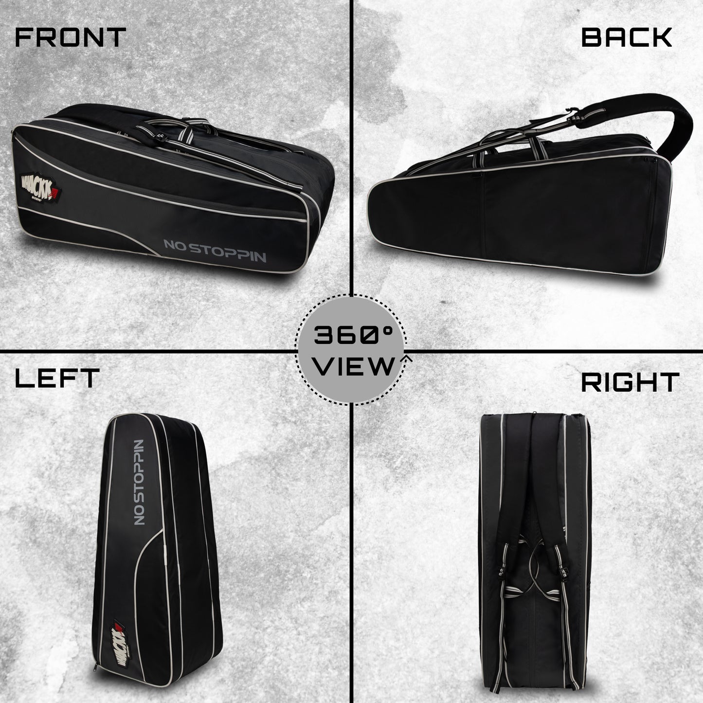 Vanguard Black Grey Tennis & Badminton Bag