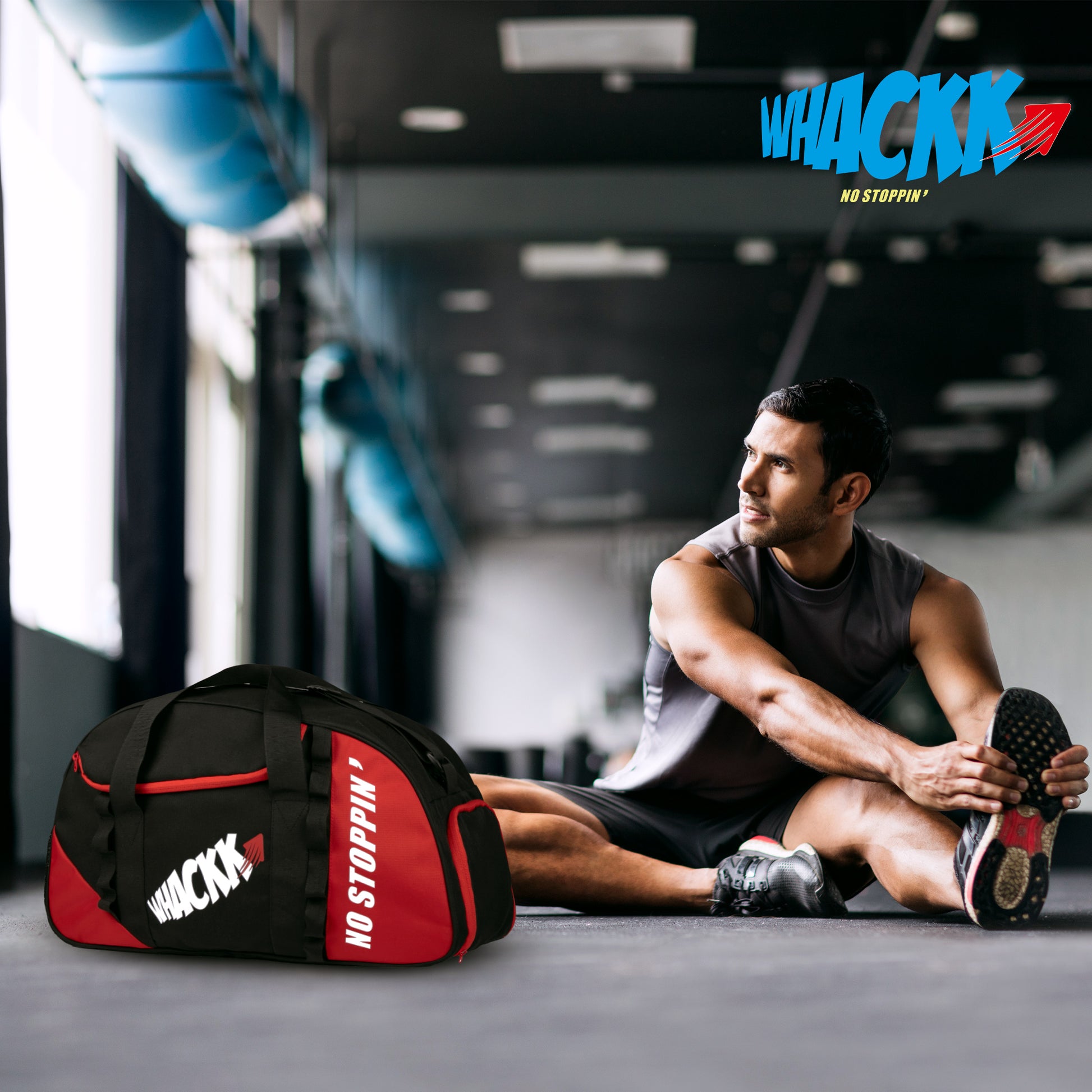 Attirant Red Black 32L |Gym Fitness workout Training Sports Travel