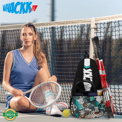 Ace Pickleball Printed Badminton Tennis Kit Bag 28L Black