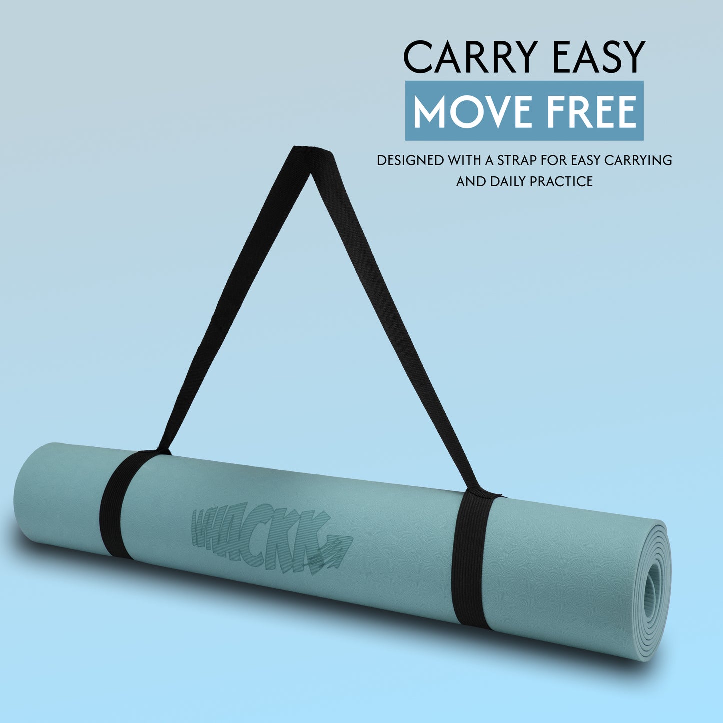 Alignment Yoga Mat in Fog Blue 4mm