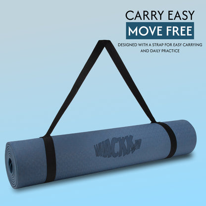 Alignment Yoga Mat in Navy Blue 6mm