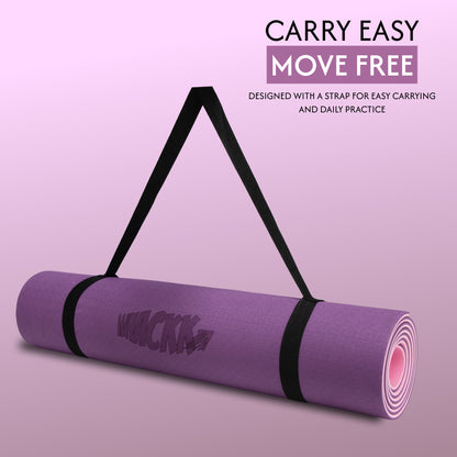 Alignment Yoga Mat Pink Purple 6mm