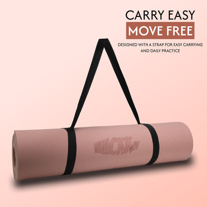 Alignment Yoga Mat in Coral Pink 8mm