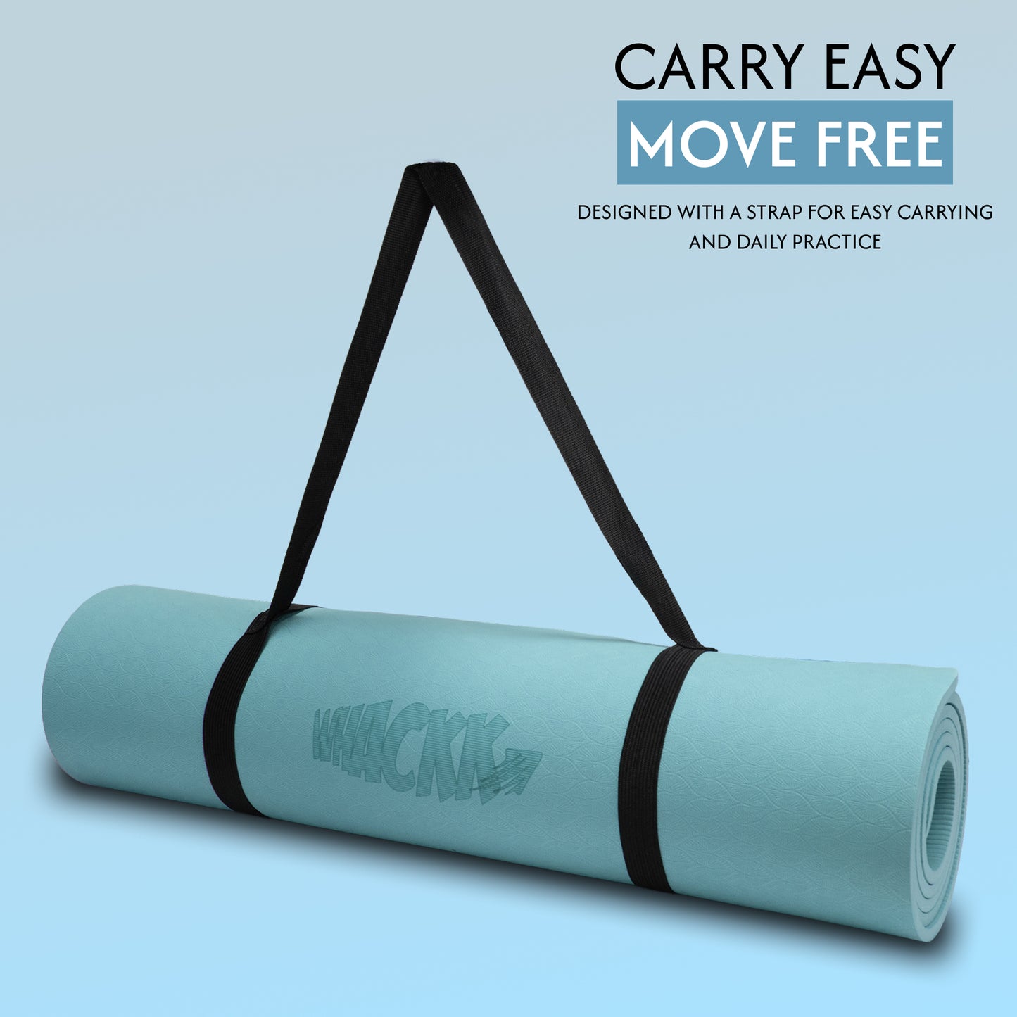 Alignment Yoga Mat in Fog Blue 8mm