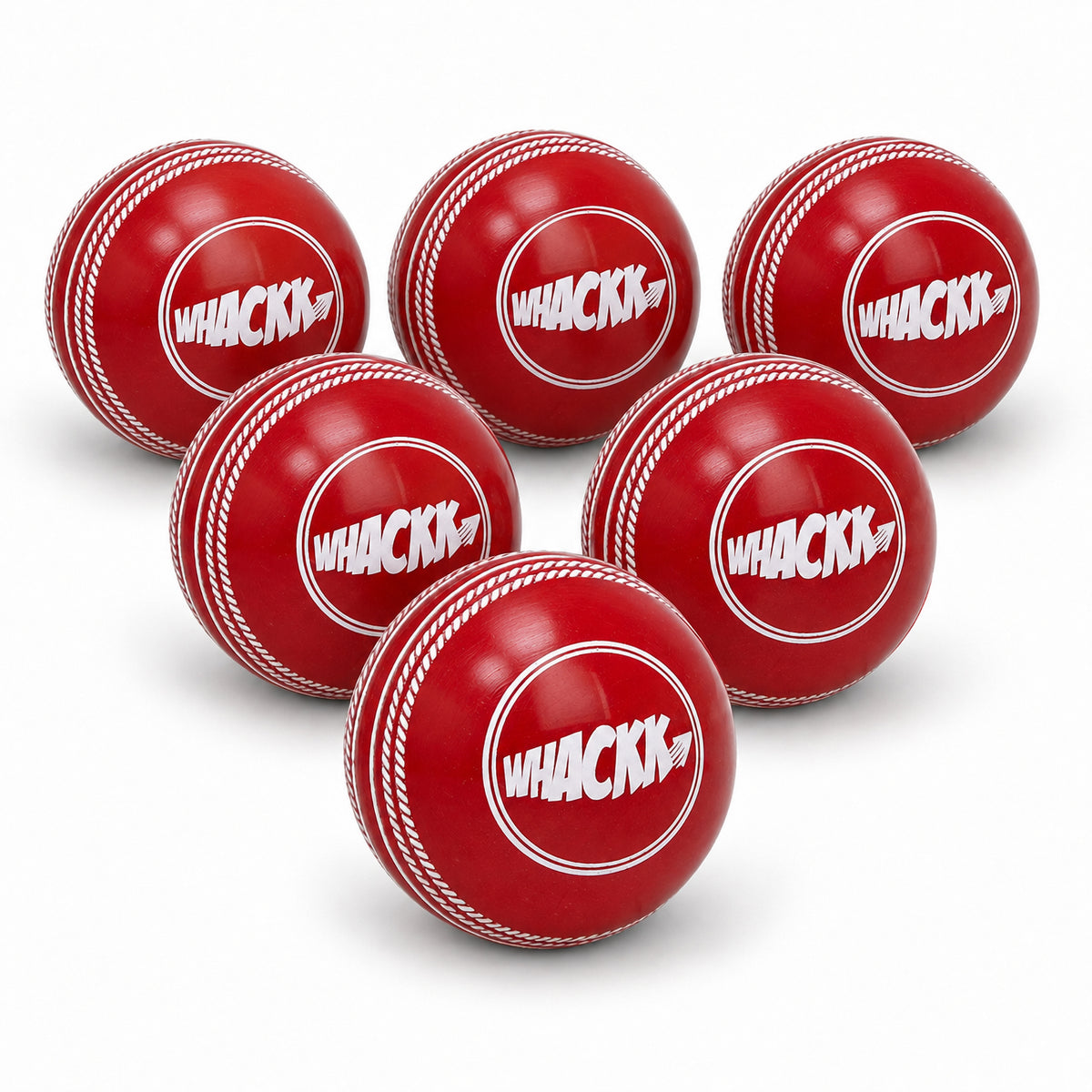 WHACKK I10 T-20 Wind Ball 72MM 120GMS Red Premium Color 6 | Synthetic Practice Cricket Balls | Swing Balls for Match, Training, Indoor, Outdoor & Street Cricket