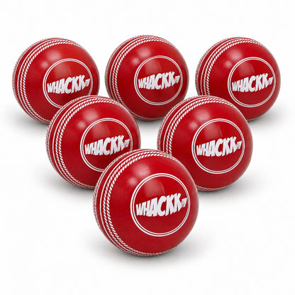 WHACKK I10 T-20 Wind Ball 72MM 120GMS Red Premium Color 6 | Synthetic Practice Cricket Balls | Swing Balls for Match, Training, Indoor, Outdoor & Street Cricket