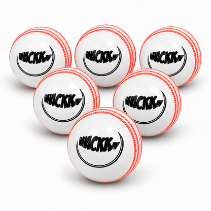 WHACKK I10 T-20 Wind Ball 72MM 120GMS White Premium Color 6 | Synthetic Practice Cricket Balls | Swing Balls for Match, Training, Indoor, Outdoor & Street Cricket