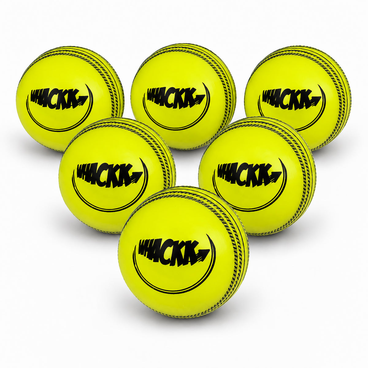 WHACKK I10 T-20 Wind Ball 72MM 120GMS Yellow Premium Color 6 | Synthetic Practice Cricket Balls | Swing Balls for Match, Training, Indoor, Outdoor & Street Cricket