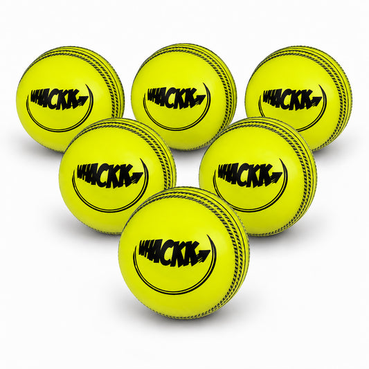 WHACKK I10 T-20 Wind Ball 72MM 120GMS Yellow Premium Color 6 | Synthetic Practice Cricket Balls | Swing Balls for Match, Training, Indoor, Outdoor & Street Cricket