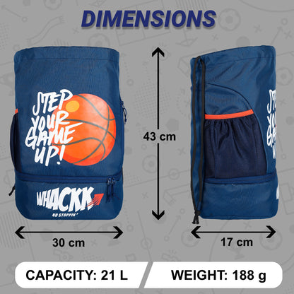 Blitz Soccer Basketball Volleyball Kit Bag 21L Blue