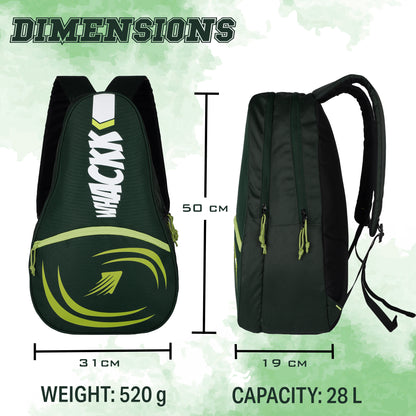 Ace Pickleball Green Badminton Tennis Kit Bag 28L Green