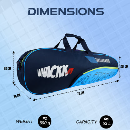 Rally Badminton Tennis Kit Bag 53L Blue Navy