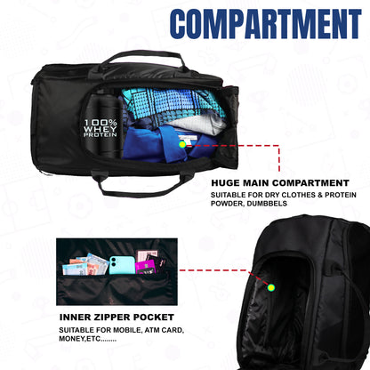 Arnold Gym Bag 40L Blue Black