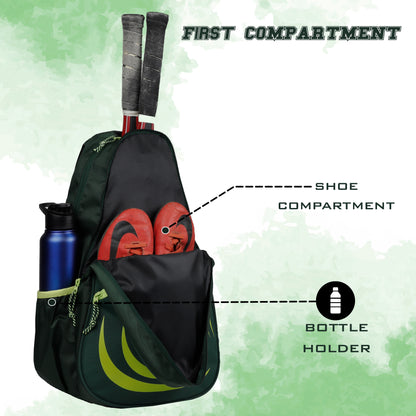 Ace Pickleball Green Badminton Tennis Kit Bag 28L Green