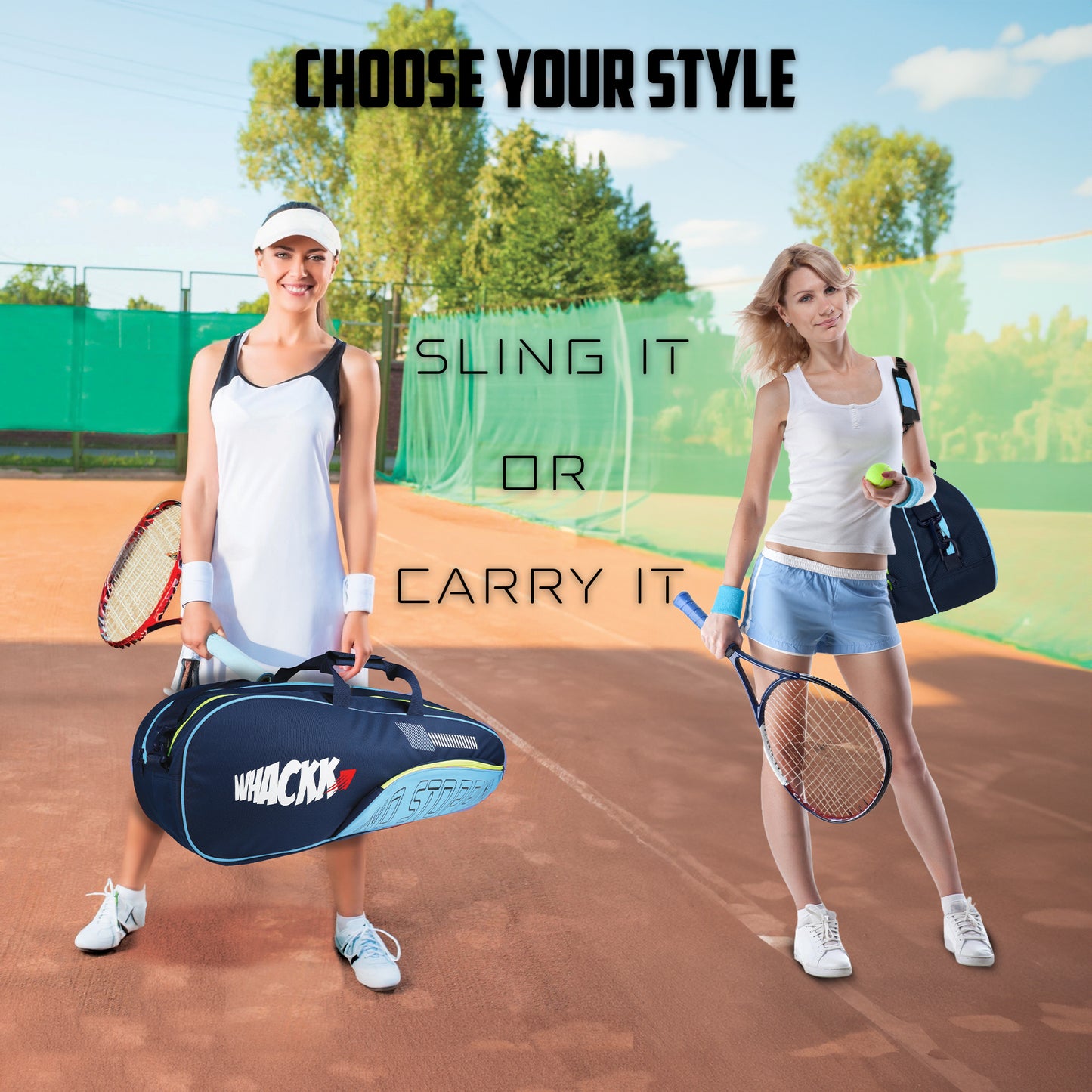 Rally Badminton Tennis Kit Bag 53L Blue Navy