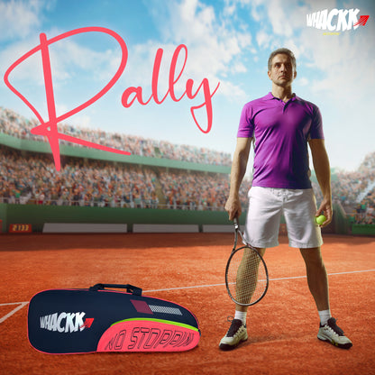 Rally Badminton Tennis Kit Bag 53L Pink Navy