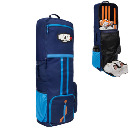 Don Navy Blue 45L Unisex Cricket Kit Bag Backpack|Adult Size|Shoe/Helmet Pocket|Main Compartment 18" Leg Pad|2 Bottle Holder|Easy Access Pocket|Player Edition Senior