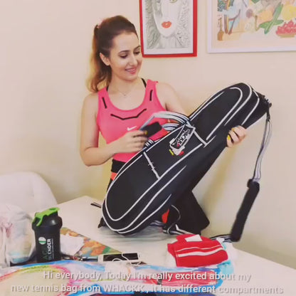 Smash Tennis Squash Badminton kit bag 37L Black