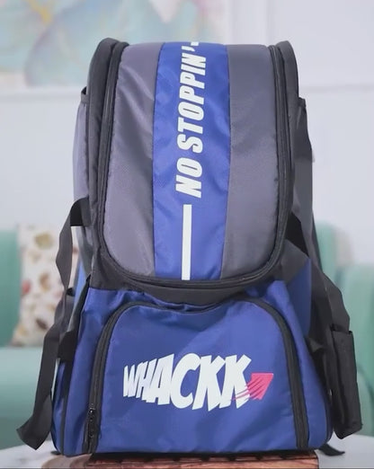 Gayle Blue Black Junior Backpack Duffle Trolley Wheelie Cricket Kit Bag Youth Size 2 Bat Pocket Shoe/Helmet Pkt Main Compartment 15.5" Leg Pad 2 Bottle Holder Player Edition