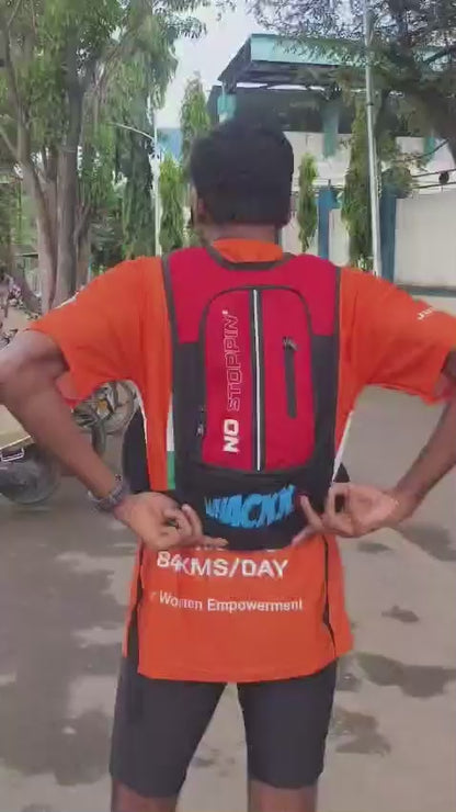 Marathon Red Running Bag |Unisex Camping & Hiking | Hydration Pouch Compartment Connecting Water ducts Pockets |Waist Packs| Motorcycle Trekking Outdoor