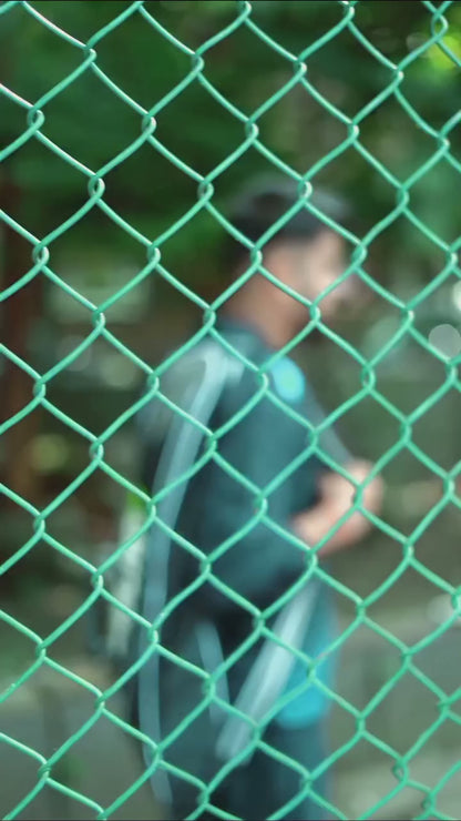 Break Point Navy blue F. Green Unisex Lightwieght Stylish Tennis Badminton Squash Shuttle Equipment Kit Bag Cover | Water Bottle & Mobile Pocket |Rackets Tennis-4 Squash-4 Badminton-8