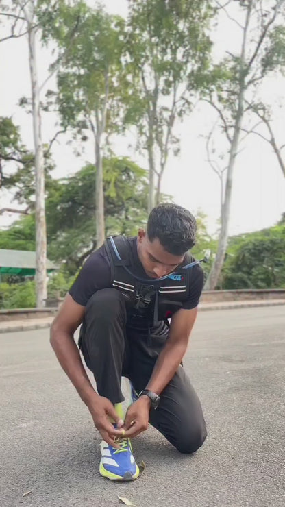 Aero Blue 5L Cycling  Running Bag | Unisex Camping & Hiking | 2L Hydration Pouch Compartment Connecting Water ducts Pockets | Exercise & Fitness|