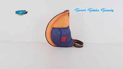 Twirl 5L Navy Blue Green| Unisex Table Tennis Equipment Bag | Tennis Case | Racket Case | TT Bag Cover |Ping Pong Paddle Case|Case Bag Double-Sided |Professional |Bat Protector Pouch |Travel